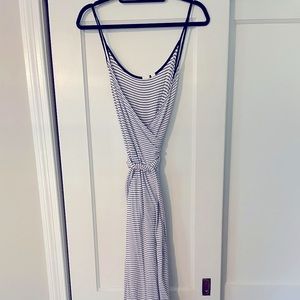Striped gap wrap dress